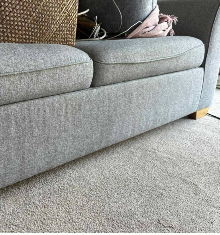Grey sofa after professional upholstery cleaning